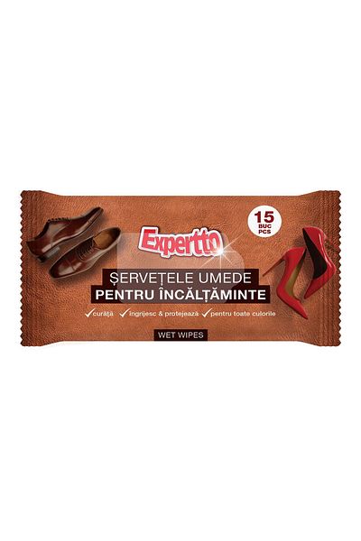 Expertto Shoe wipes, 15/set