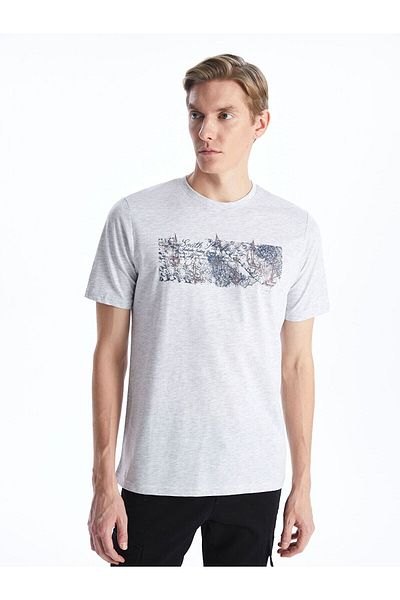 LC Waikiki Crew Neck Short Sleeve Printed Combed Cotton Men's T-Shirt
