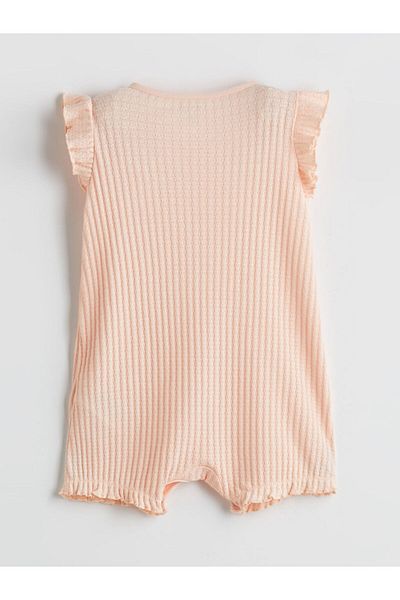 LC Waikiki Crew Neck Baby Girl Combed Cotton Jumpsuit