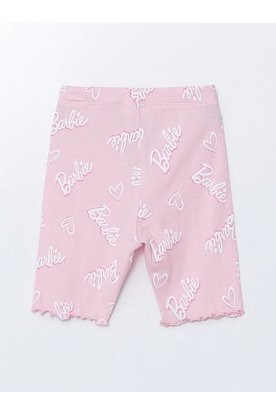 LC Waikiki Barbie Printed Girls' Leggings with Elastic Waist