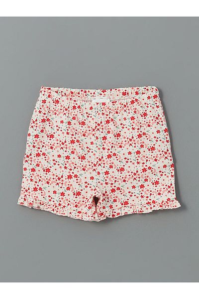 LC Waikiki Floral Baby Girl Shorts with Elastic Waist