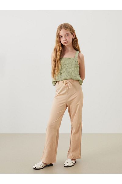 LC Waikiki Girls' Trousers with Elastic Waist