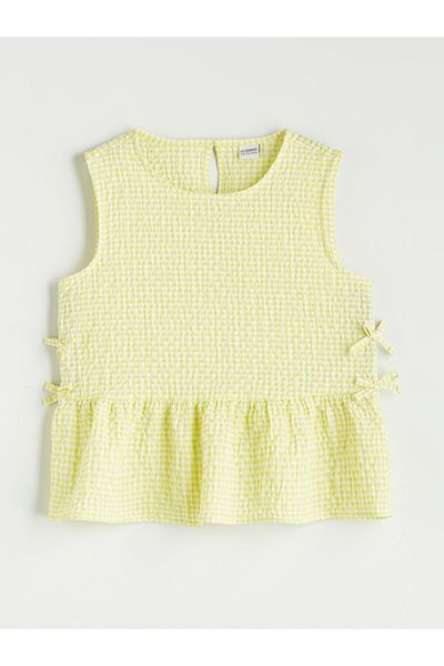 LC Waikiki Quality Parts from Celebi Store |   Sari Crew Neck Bow Detailed Girl's Blouse