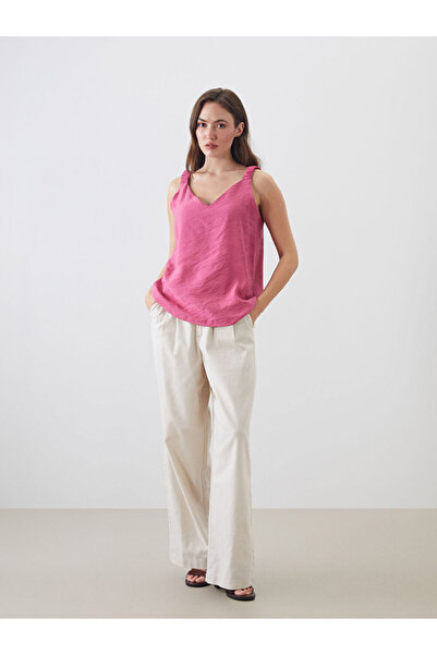 LC Waikiki Modal Blend Blouse with V Neck Strap