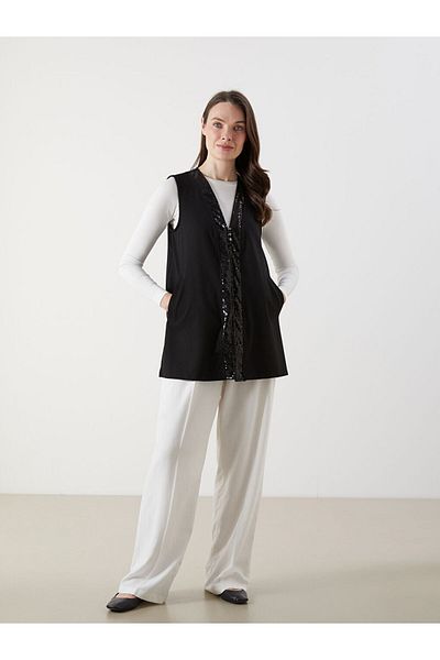 LC Waikiki V-Neck Sequin Women's Vest