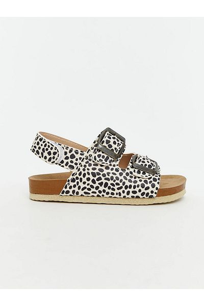 LC Waikiki Lcw Steps Beige Zebra Patterned Baby Girl Sandals