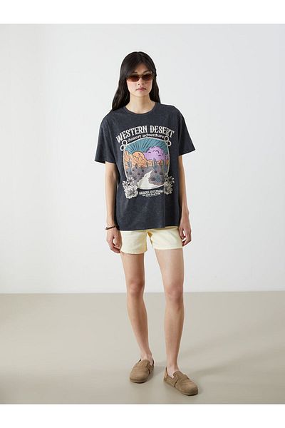 LC Waikiki New Season Crew Neck Printed Women's T-Shirt - S5Ou54Z8