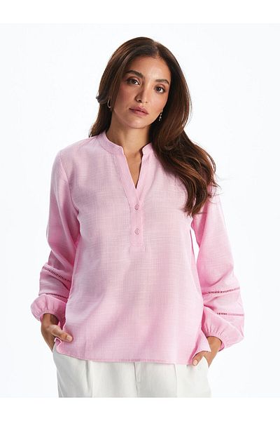 LC Waikiki Oversized Blouse with High Collar