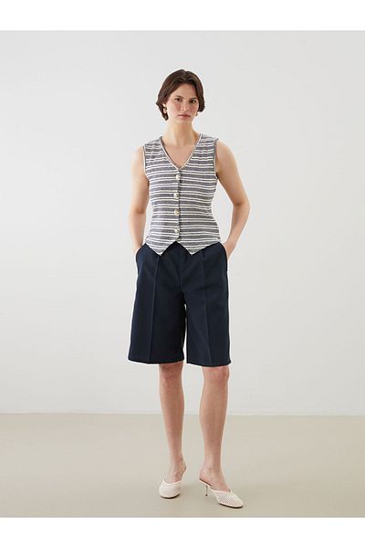 LC Waikiki V-Neck Striped Women's Vest