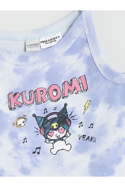 LC Waikiki Φόρεμα για κορίτσια με στάμπα Kuromi με λαιμόκοψη