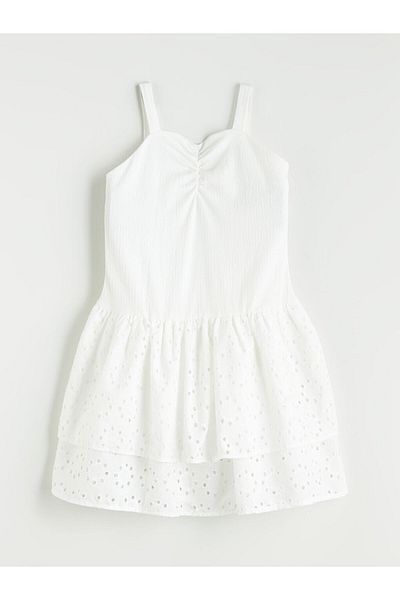 LC Waikiki Heart Collar Girl's Dress