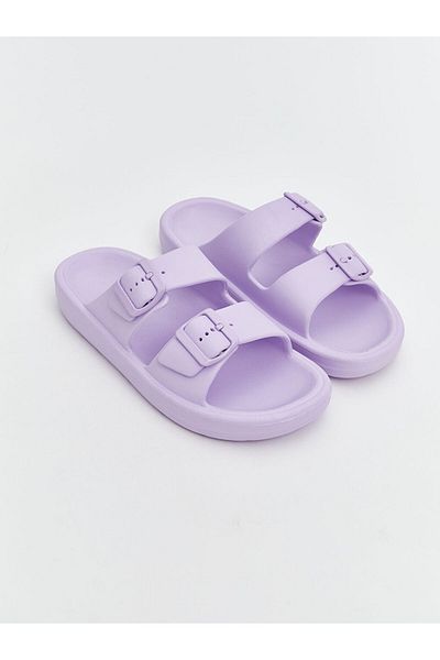 LC Waikiki Lcw Steps Lilac Double Striped Girl's Slippers
