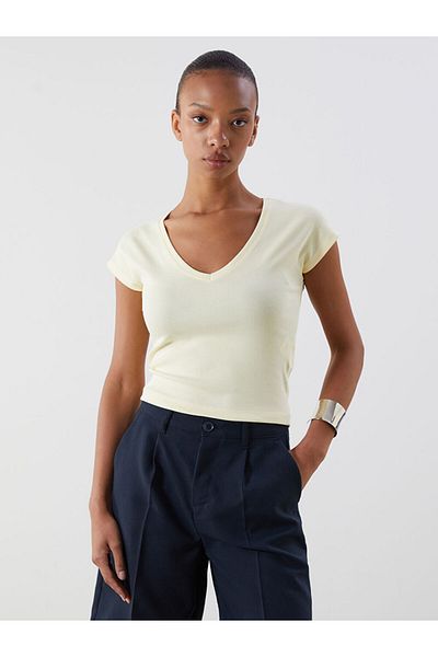 LC Waikiki Sari V-Neck Women's T-Shirt
