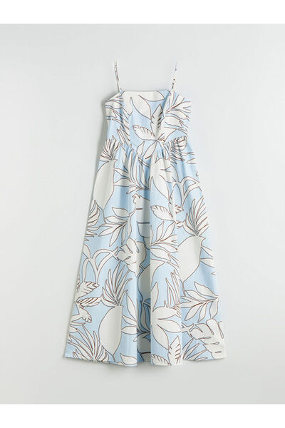 LC Waikiki Quality Parts from Celebi Store |   Square Neck Floral Poplin Dress