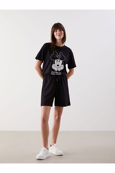 LC Waikiki Black Elastic Waist Women's Shorts