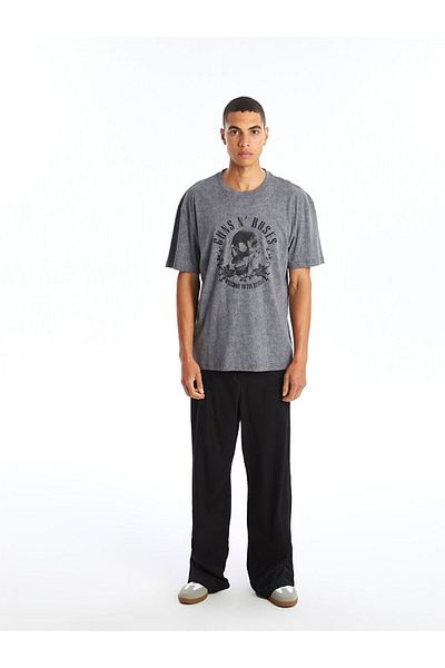 LC Waikiki Crew Neck Short Sleeve Printed Combed Cotton Men's T-Shirt