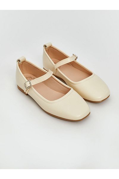 LC Waikiki Lcw Steps Sari Leather Look Girl's Ballerinas