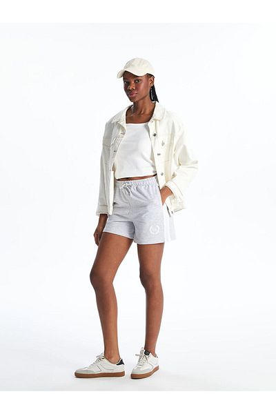 LC Waikiki New Season Women's Printed Shorts with Elastic Waist - S5Ou52Z8