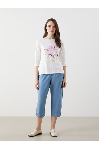 LC Waikiki Νέα σεζόν Crew Neck Floral Γυναικείο Tisort - S5EE83Z8