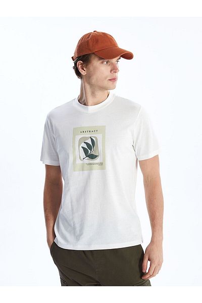 LC Waikiki Crew Neck Short Sleeve Printed Combed Cotton Men's T-Shirt