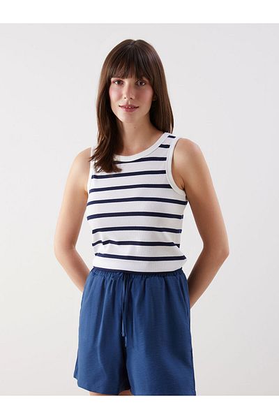 LC Waikiki New Season Crew Neck Striped Women's Undershirt - S5J294Z8