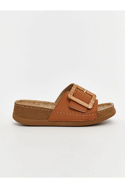 LC Waikiki Νέα σεζόν δερμάτινες γυναικείες παντόφλες - S5JC81Z8