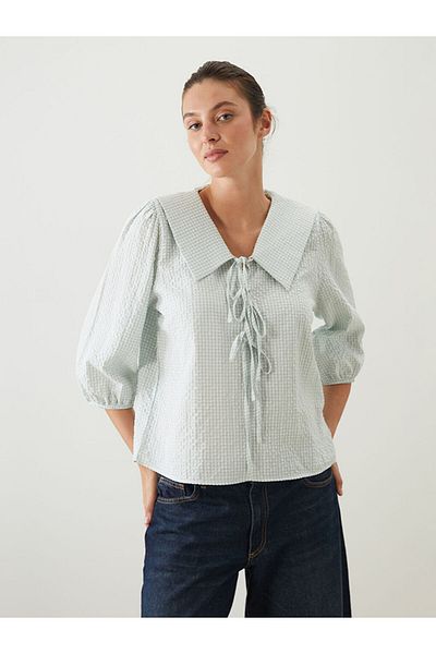 LC Waikiki Бебешка блуза с карирана яка LCW