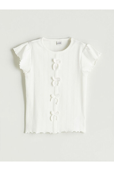 LC Waikiki منتجات فريزن ستور التي لا مثيل لها I تي شيرت بناتي بتفاصيل فيونكة ...