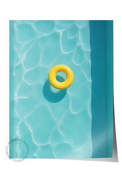 Postifull Frameless Wall Poster, Sea Ring, Photo, Blue Color Poster, 2025 Summer Selection, No:109661