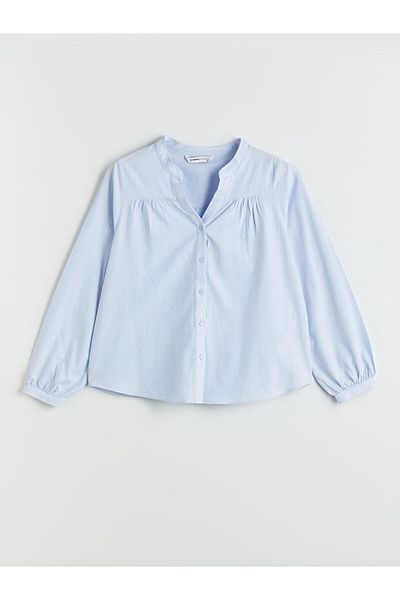 LC Waikiki Oversized Blouse with High Collar