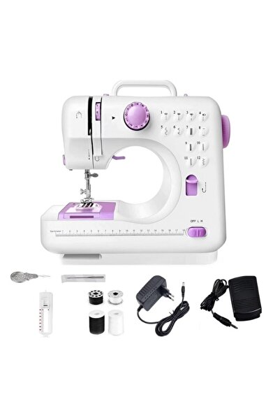 Rovitech Mini portable sewing machine, LED lighting, foot pedal, two operating modes