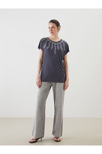 LC Waikiki New Season Crew Neck Printed Women's T-Shirt - S5Kr15Z8
