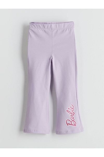 LC Waikiki Barbie Printed Girls' Leggings with Elastic Waist