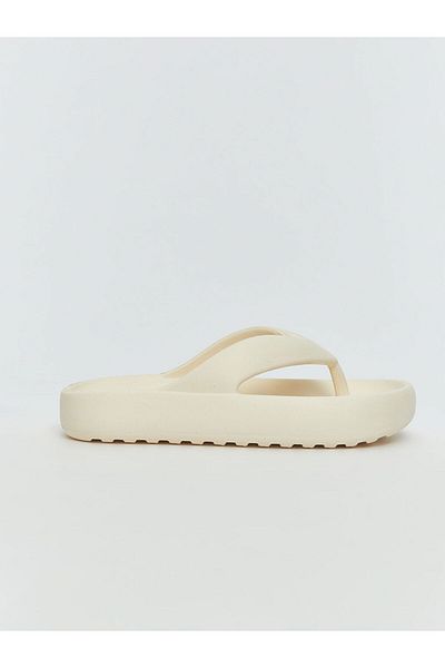 LC Waikiki Lcw Steps White Flip Flops Girls' Slippers