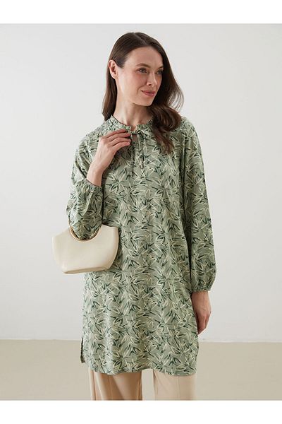 LC Waikiki New Season Baglamali Collar Floral Women's Tunic - S5L425Z8