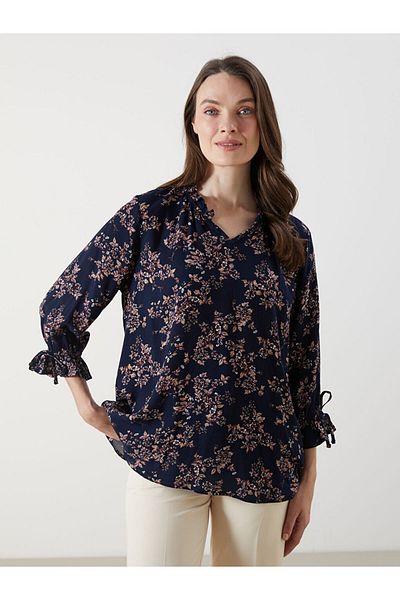 LC Waikiki V-Neck Floral Blouse