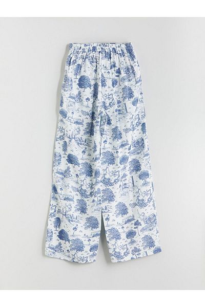 LC Waikiki Pantaloni de damă din amestec modal cu model cu talie elastică