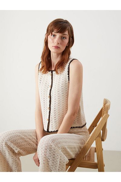 LC Waikiki Crew Neck Openwork Women's Vest