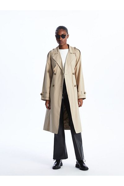 LC Waikiki Jacket Collar Women's Trench Coat