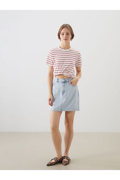 LC Waikiki New Season Crew Neck Striped Women's T-Shirt - S5Ou62Z8