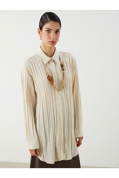 LC Waikiki New Season Textured Women's Shirt Tunic - S5Oe37Z8