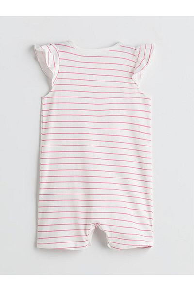 LC Waikiki Crew Neck Baby Girl Combed Cotton Jumpsuit