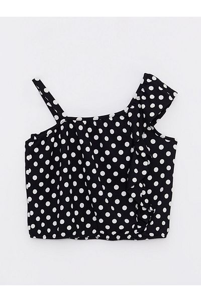 LC Waikiki Polka Dot Patterned Frilly Girl's Blouse