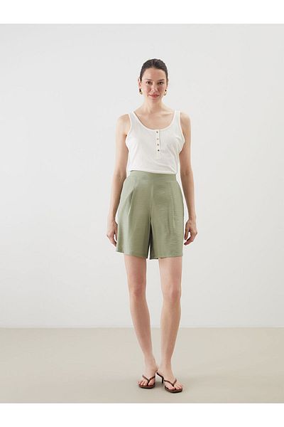 LC Waikiki Brown U-Neck Textured Women's Undershirt