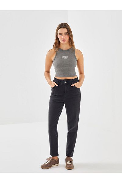LC Waikiki Lcw Crew Neck Printed Women's Crop