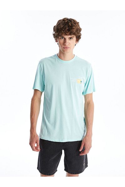 LC Waikiki Crew Neck Short Sleeve Printed Combed Cotton Men's T-Shirt