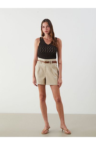 LC Waikiki V-Neck Openwork Women's Knitwear Singlet
