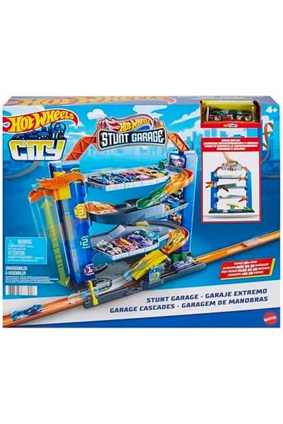 mattel Hot Wheels City Stunt Garage Play Set Gift Idea for Ages 3 to 8 years
