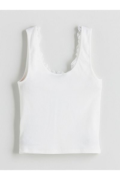LC Waikiki U-Neck Lace Detailed Women's Athlete