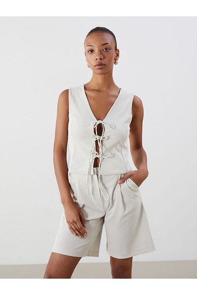 LC Waikiki New Season V-Neck Women's Vest - S5Nr54Z8